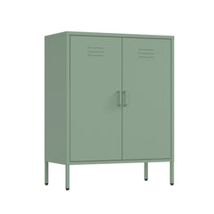 2-Piece Naomi Accent Cabinet and Storage Cabinet in Green - Ornate Home
