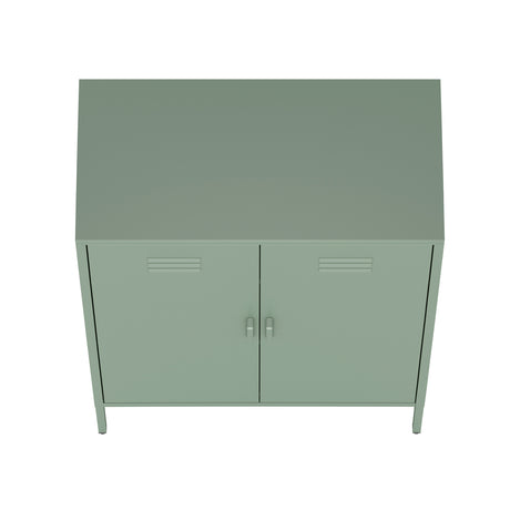 2-Piece Naomi Accent Cabinet and Storage Cabinet in Green - Ornate Home
