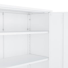 2-Piece Naomi Accent Cabinet and Storage Cabinet in White - Ornate Home