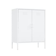 2-Piece Naomi Accent Cabinet and Storage Cabinet in White - Ornate Home