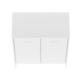 2-Piece Naomi Accent Cabinet and Storage Cabinet in White - Ornate Home