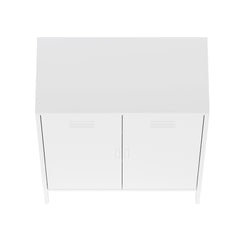 2-Piece Naomi Accent Cabinet and Storage Cabinet in White - Ornate Home