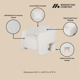 2-Piece Sylvia Sofa and Accent Chair in Angora - Ornate Home