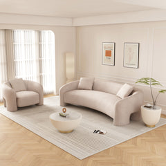2-Piece Sylvia Sofa and Accent Chair in Gold Dust - Ornate Home