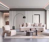 2-Piece Verandah 112" XL Sofa and Accent Chair in Beige - Ornate Home