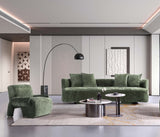 2-Piece Verandah 112" XL Sofa and Accent Chair in Olive Green - Ornate Home