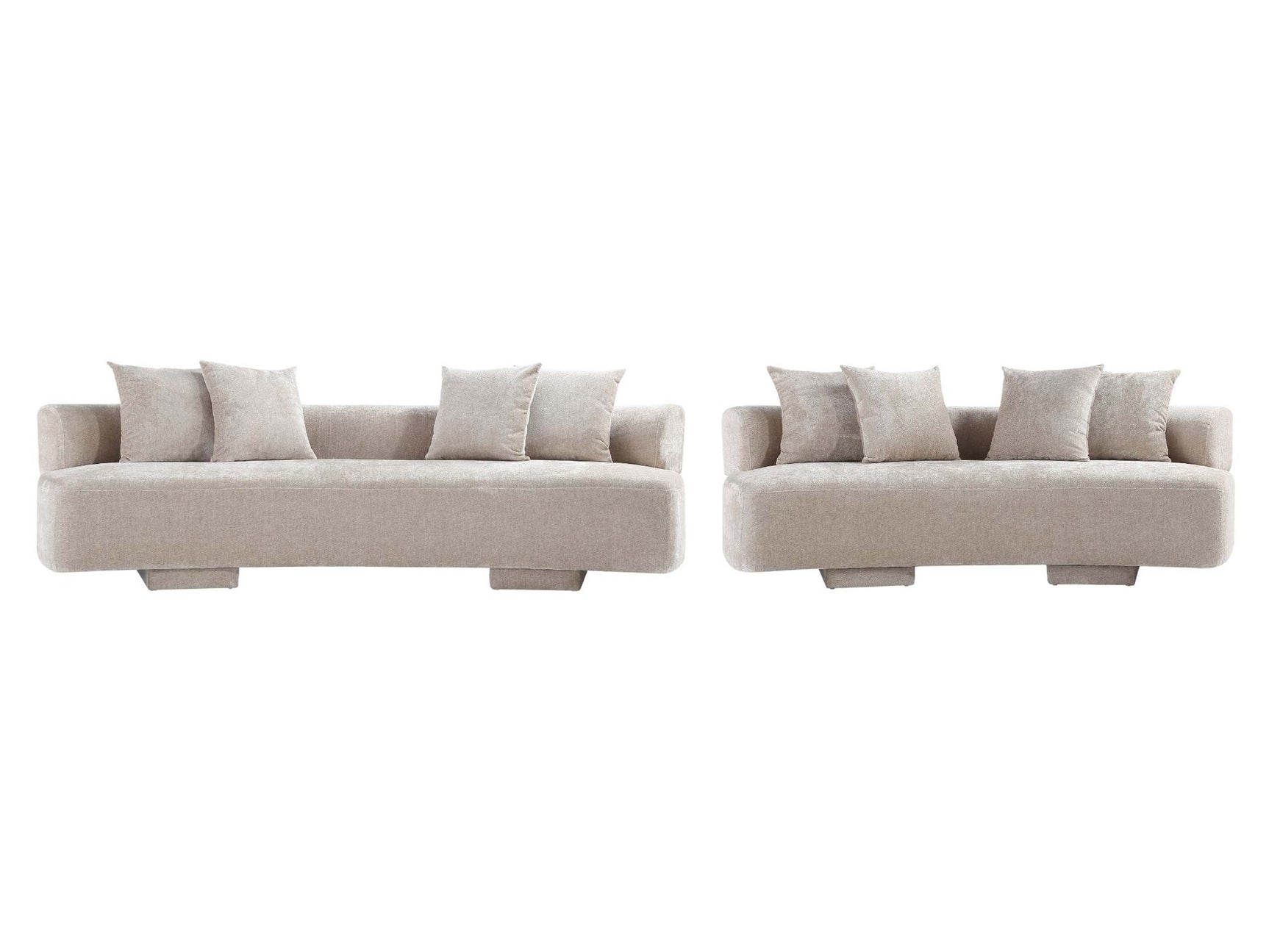 2-Piece Verandah 90.6" Sofa and 112" XL Sofa in Beige - Ornate Home