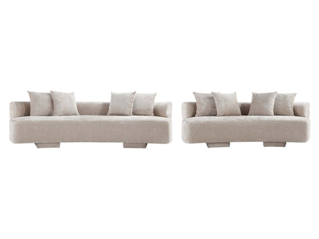 2-Piece Verandah 90.6" Sofa and 112" XL Sofa in Beige - Ornate Home