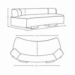 2-Piece Verandah 90.6" Sofa and 112" XL Sofa in Beige - Ornate Home