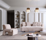 2-Piece Verandah 90.6" Sofa and Accent Chair in Beige - Ornate Home