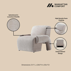 2-Piece Verandah 90.6" Sofa and Accent Chair in Beige - Ornate Home