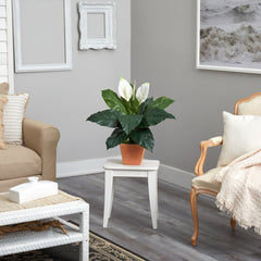 2’ Spathiphyllum Artificial Plant in Terra-Cotta Planter - Ornate Home