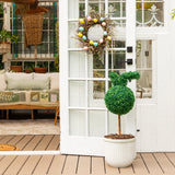 2' UV Resistant Artificial Easter Bunny Boxwood Topiary with Integrated Ground Stake (Indoor/Outdoor) - Set of 2