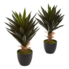 20" Agave Artificial Plant (Set of 2)" - Ornate Home