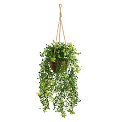 20” Baby Tear Artificial Plant in Hanging Basket - Ornate Home