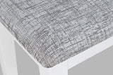 Urban Icon White Ext Dining Table w/ 4 Chairs, Bench