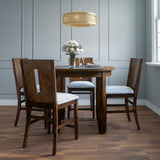 Urban Icon Merlot Round Counter Table w/ 4 Stools