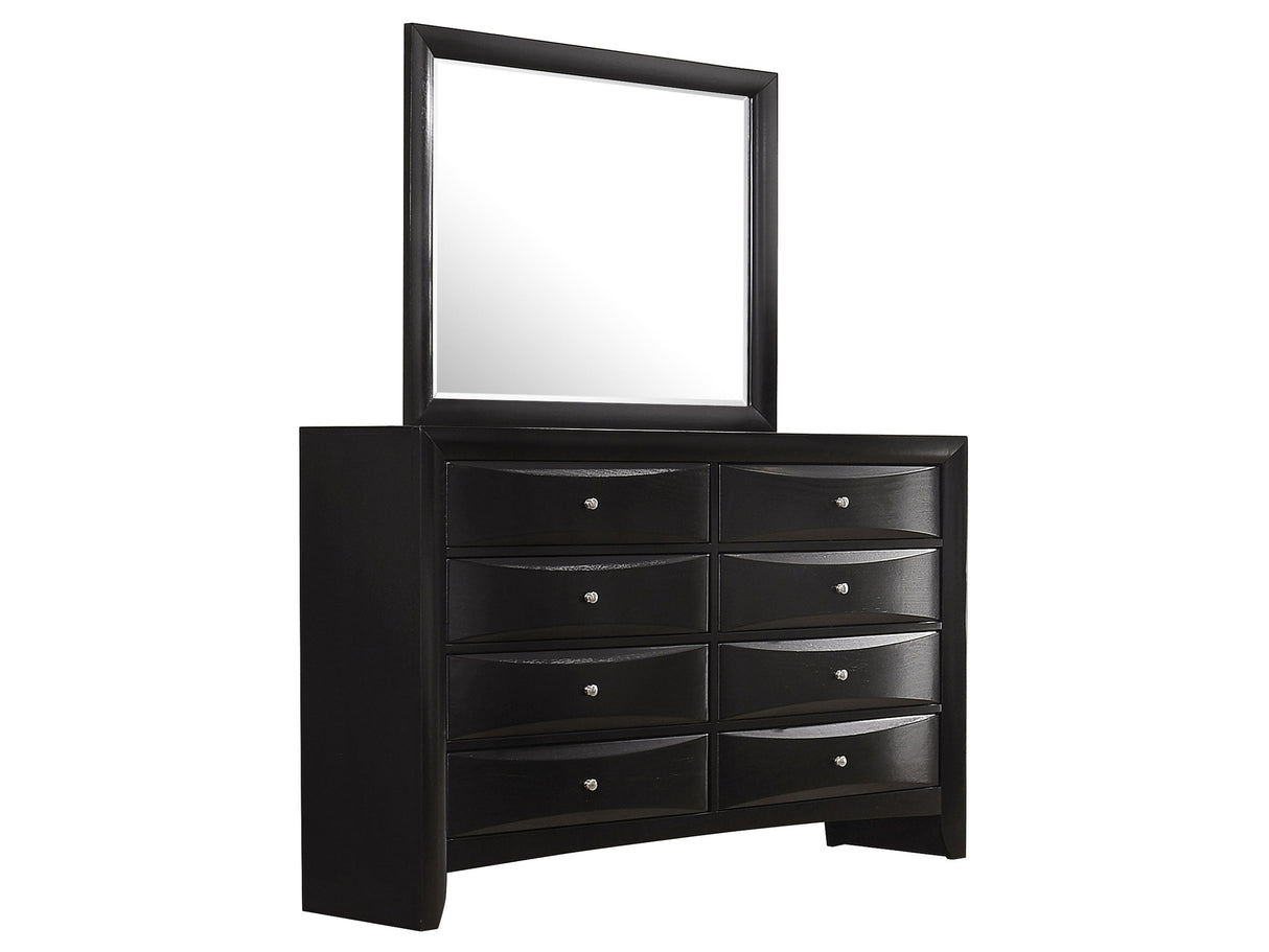 Briana Black Dresser and Mirror - Ornate Home