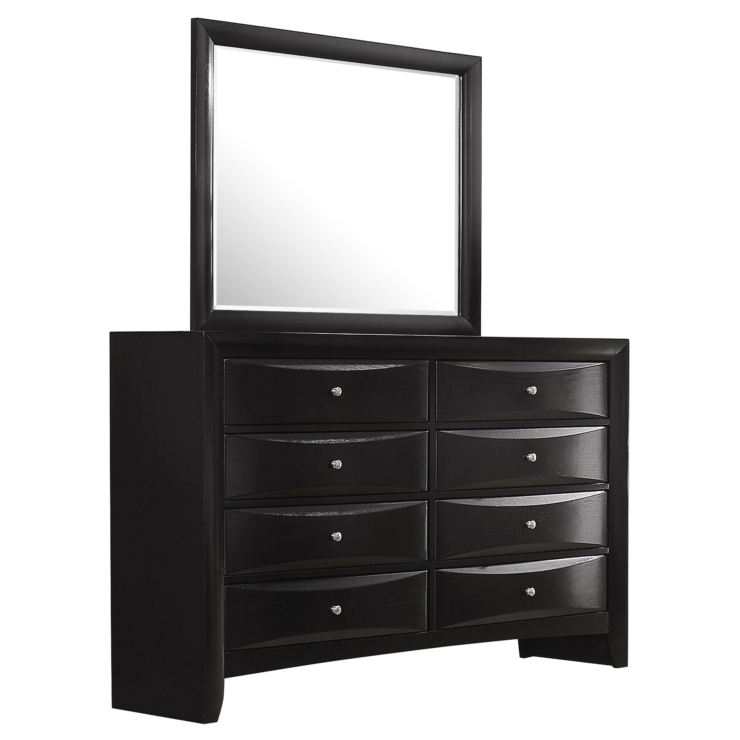 Briana Black Dresser and Mirror - Ornate Home