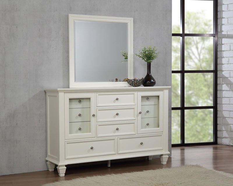 Sandy Beach Cream White Dresser and Mirror - Ornate Home