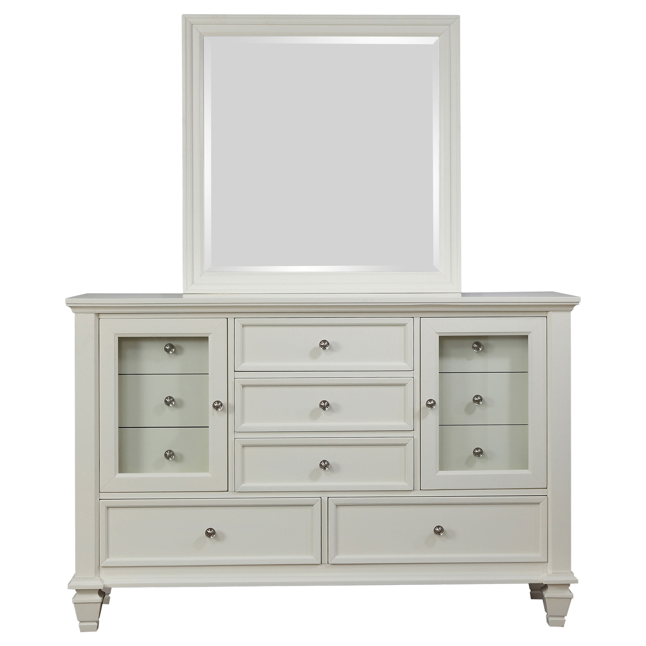 Sandy Beach Cream White Dresser and Mirror - Ornate Home