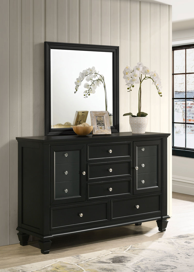 Sandy Beach Black Dresser and Mirror - Ornate Home