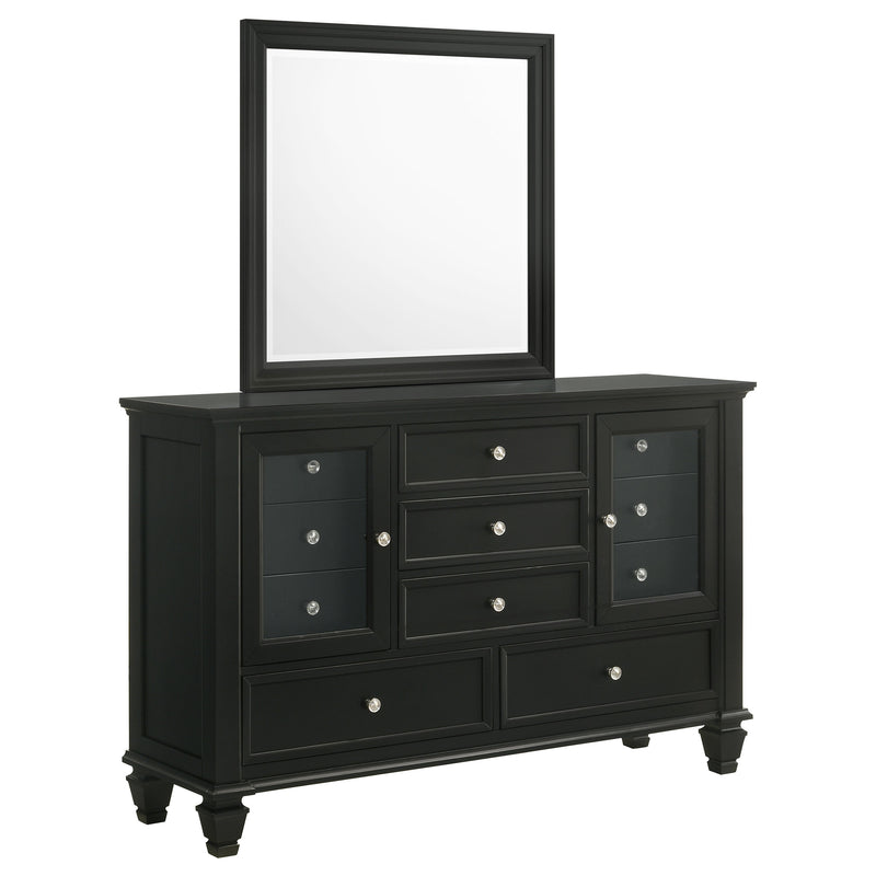 Sandy Beach Black Dresser and Mirror - Ornate Home