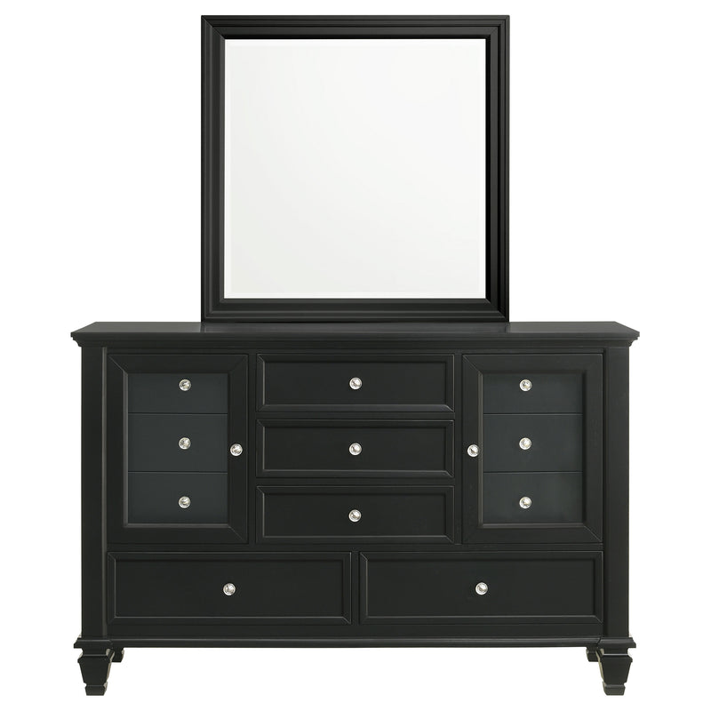 Sandy Beach Black Dresser and Mirror - Ornate Home