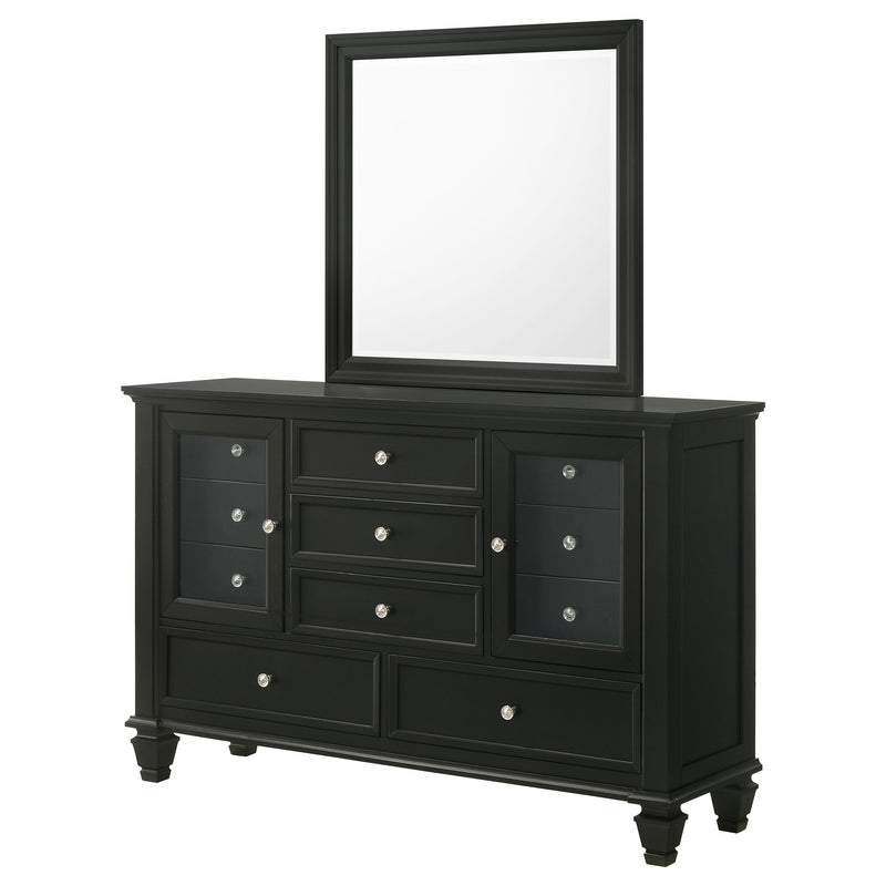 Sandy Beach Black Dresser and Mirror - Ornate Home