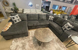 (Online Special Price) Ballinasloe Smoke 3pc Sectional w/ LAF Chaise - Ornate Home