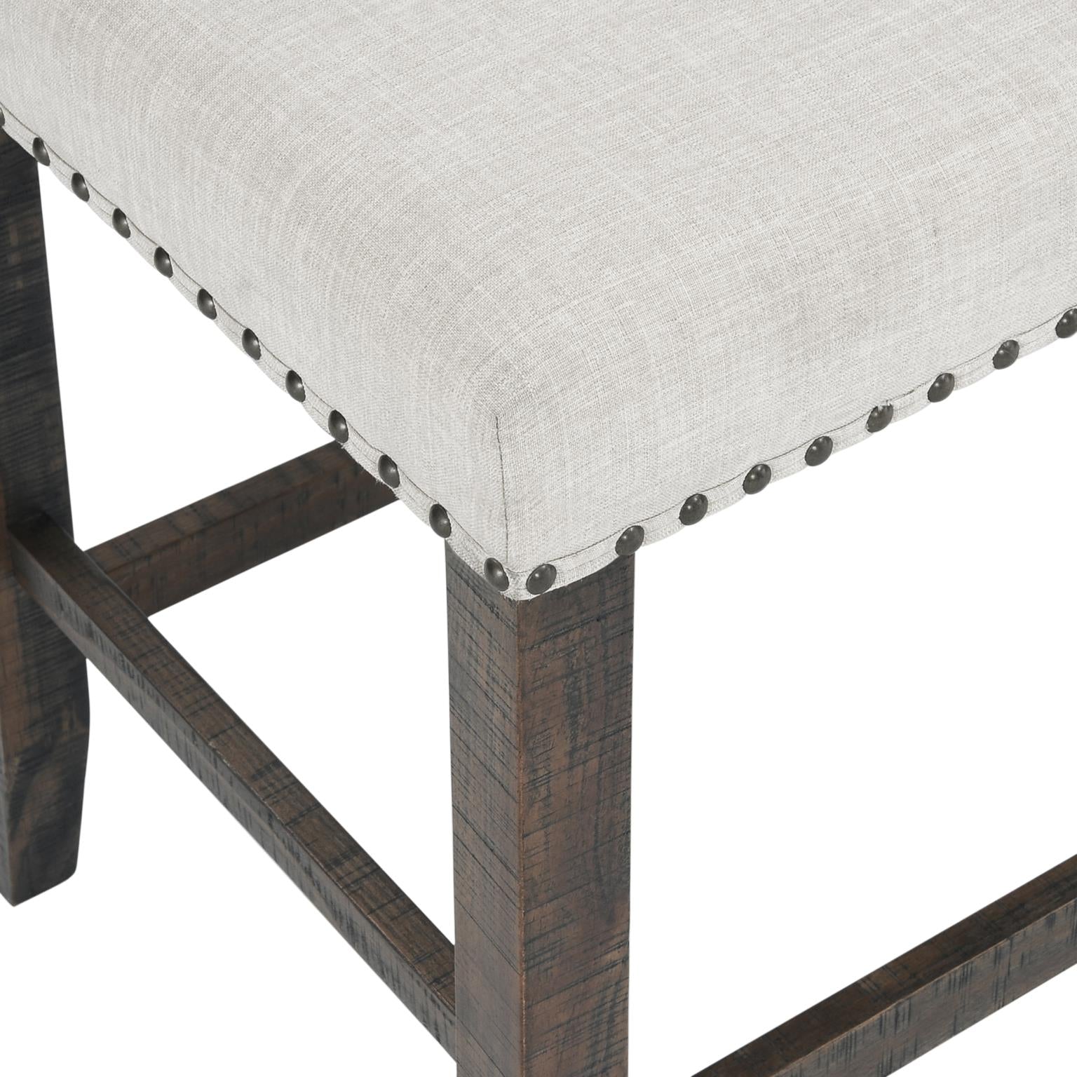 Willow Creek Brown/Cream Ext Counter Dining Table w/ 4 Stools, Bench