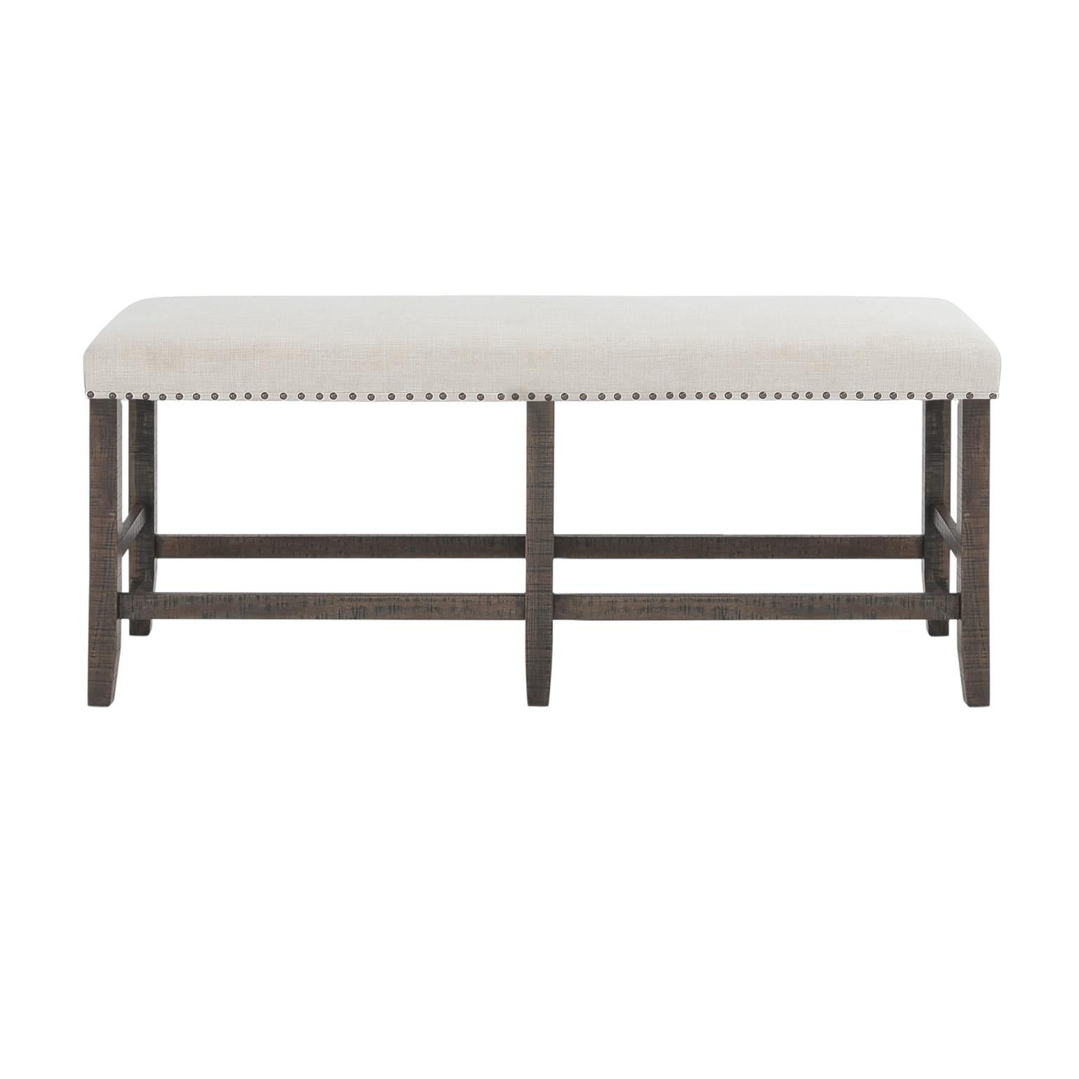 Willow Creek Brown/Cream Ext Counter Dining Table w/ 4 Stools, Bench