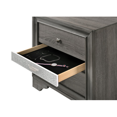 Matrix Gray Nightstand - Ornate Home