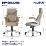 NOUHAUS Posture Ergonomic PU Leather Office Chair