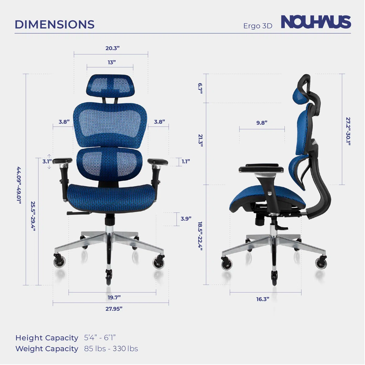 NOUHAUS Ergo3D Ergonomic Office Chair