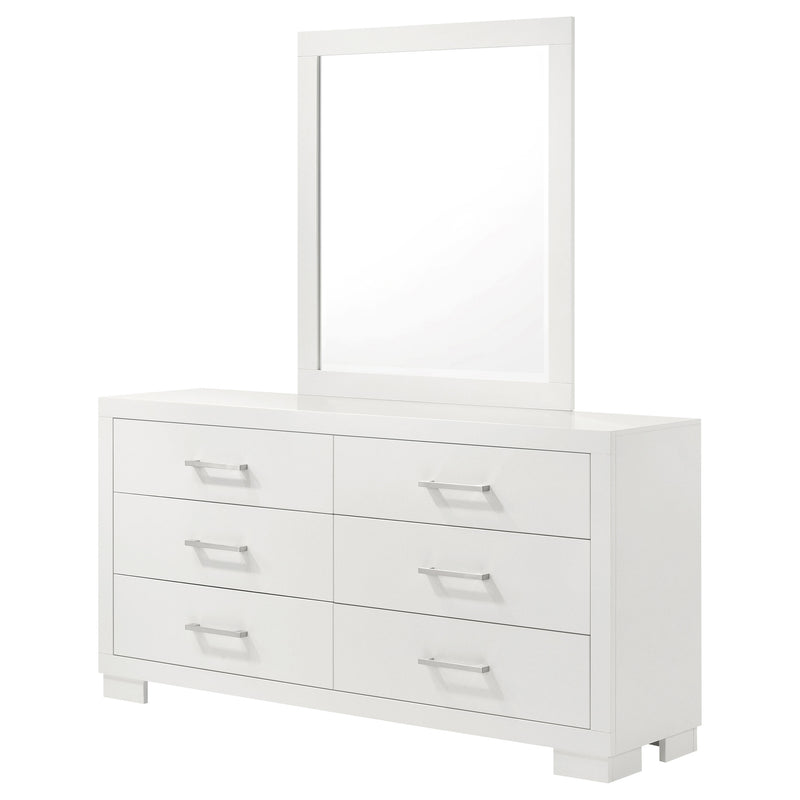 Jessica Snow White Dresser and Mirror - Ornate Home