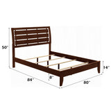 Ilana Brown Cherry Eastern King Bed