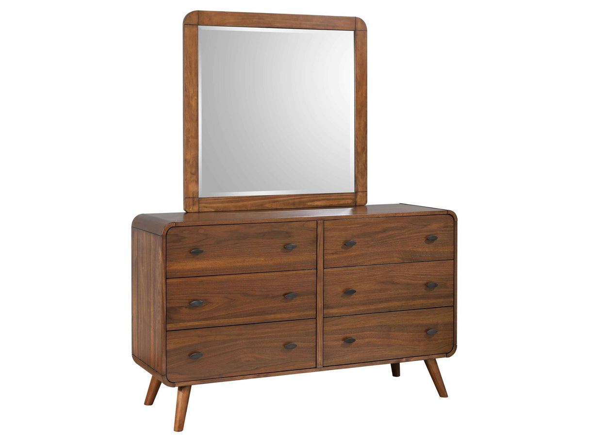 Robyn Dark Walnut Dresser and Mirror - Ornate Home