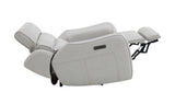 Draper Smoke Leatherette Dual Power Reclining Chair