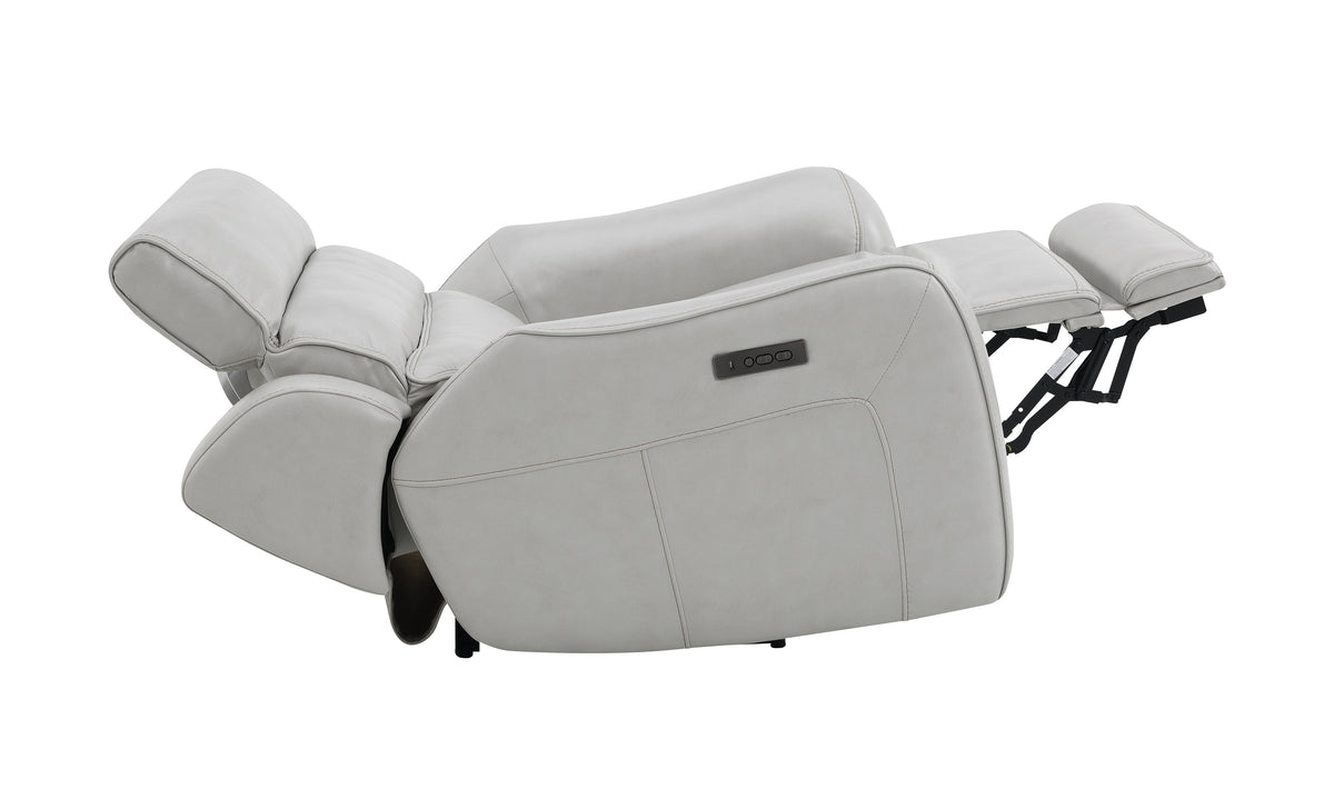Draper Smoke Leatherette Dual Power Reclining Chair
