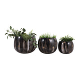 Jakewick Gray/Gold Planters (Set of 3)