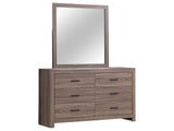 Brantford Barrel Oak Dresser and Mirror - Ornate Home