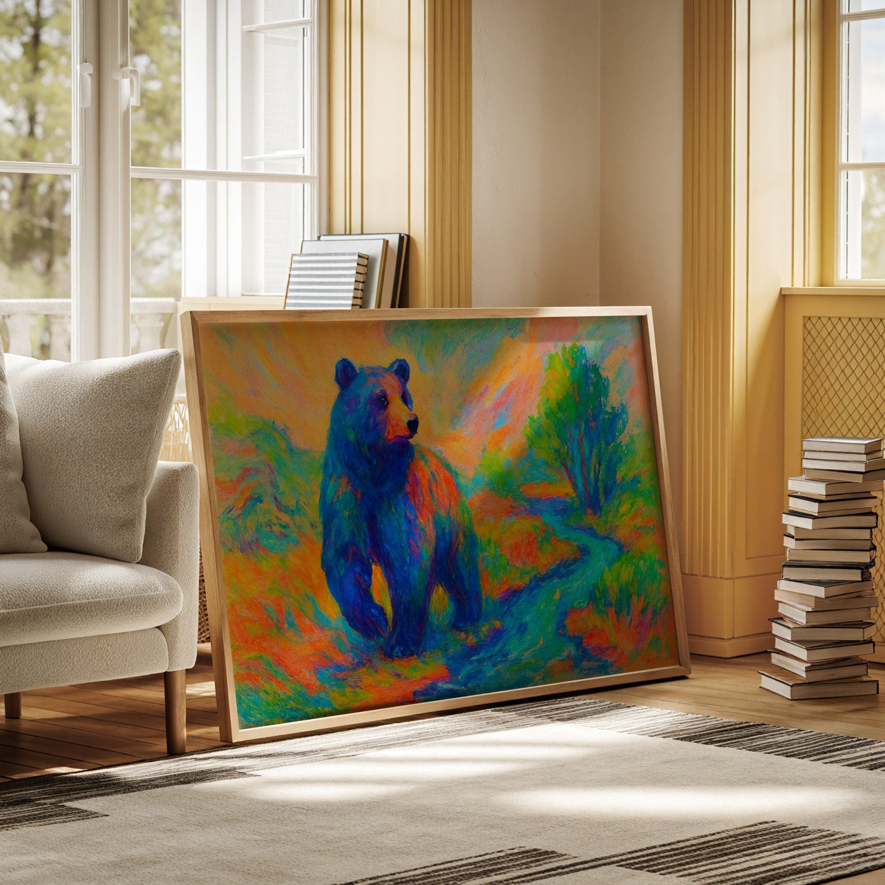 Chromatic Bear by the Riverbend