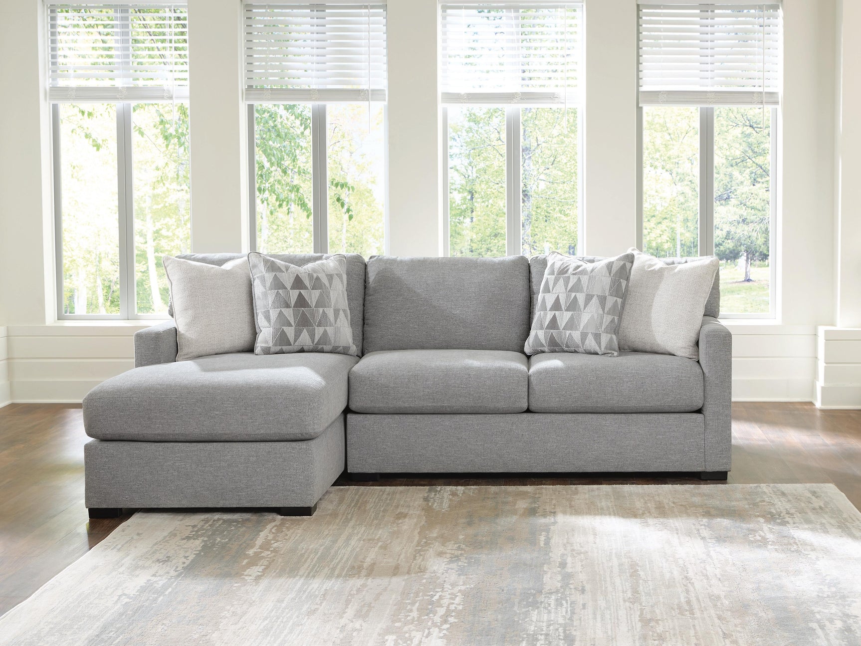 UrbanCrest Pewter 2-Piece Sleeper Sectional with LAF Chaise