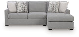 UrbanCrest Pewter 2-Piece Sectional with RAF Chaise