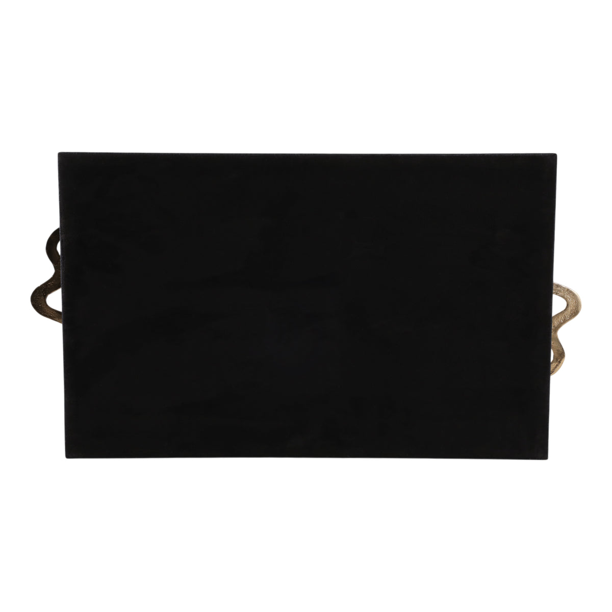 Dirigo Black/Gold Faux Leather Snake Tray
