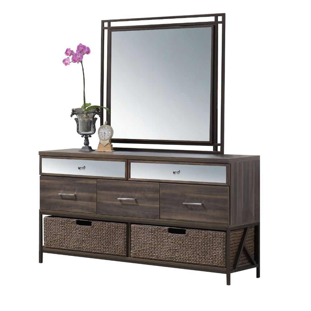Adrianna Walnut Mirror