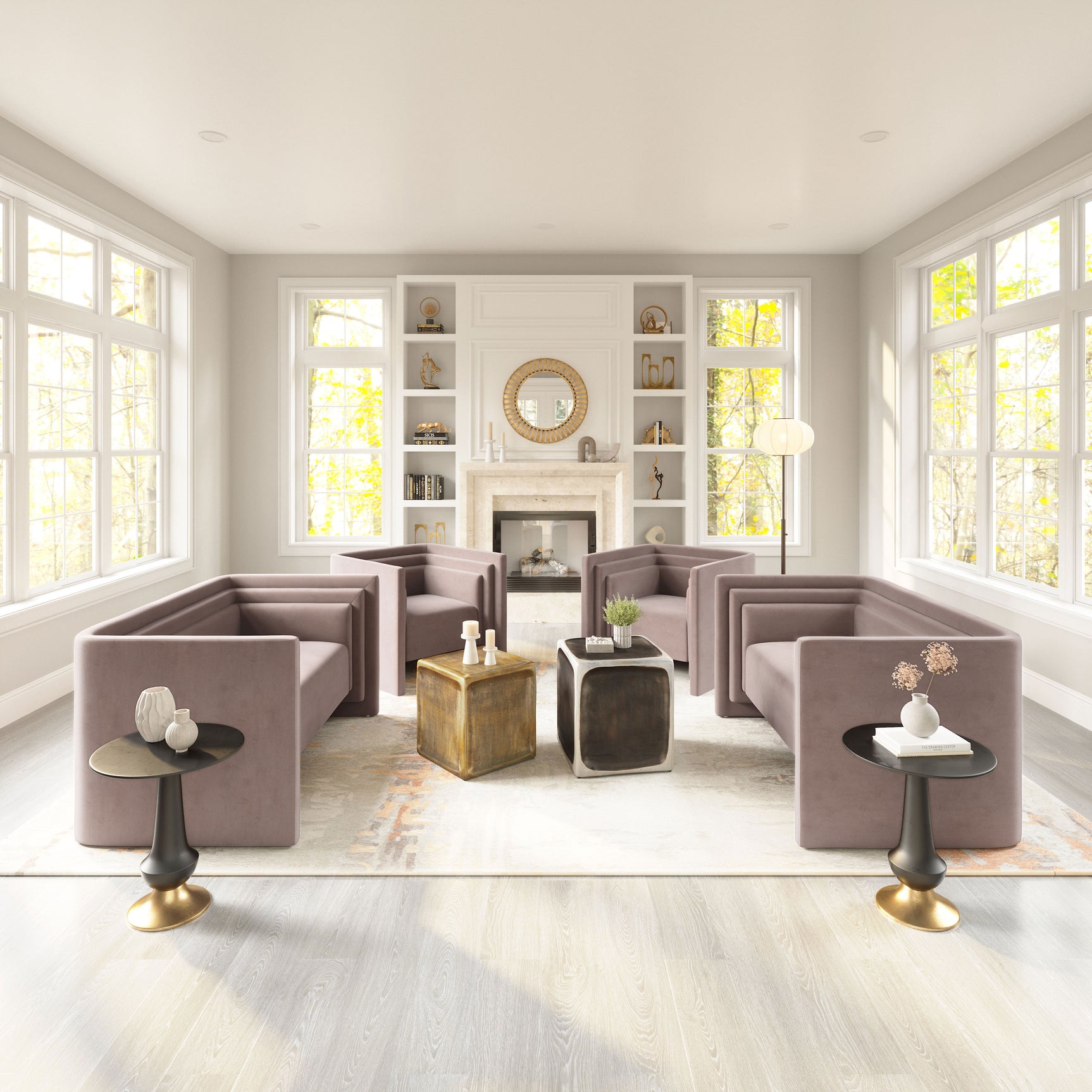 Brics Multicolor Side Table Set (2-Piece)
