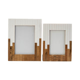 Los Alamos Natural/White Small Resin 2-Toned Frame