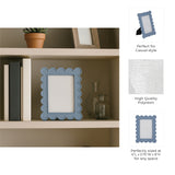 Farley Blue 4x6 Scallop Edge Photo Frame